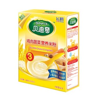 飞鹤贝迪奇鸡肉蔬菜营养米粉3段225g