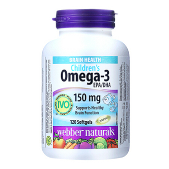 伟博天然webber naturals Omega-3儿童鱼油软胶囊 120粒