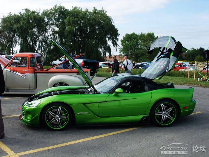 非常漂亮的绿色大蛇(dodge viper