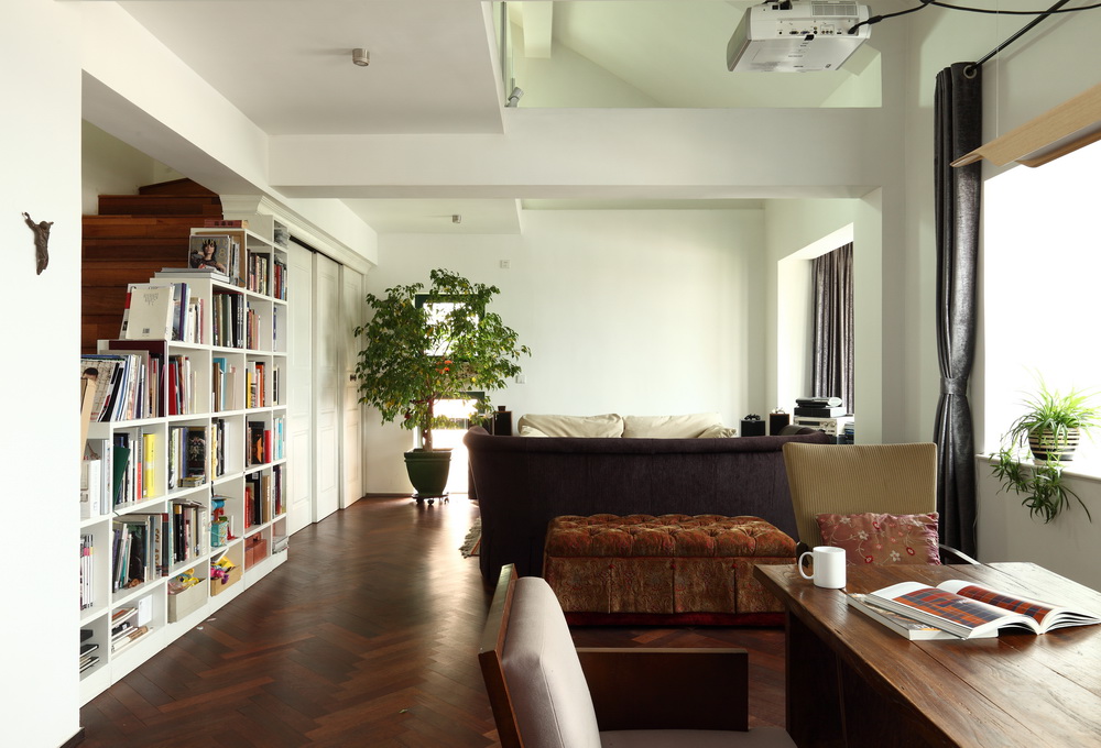 276㎡白领公寓简约中式客厅设计效果图