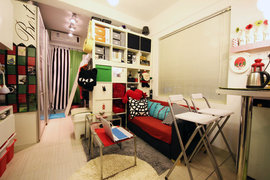 20平小户型一室一厅混搭客厅装修效果图2014图片