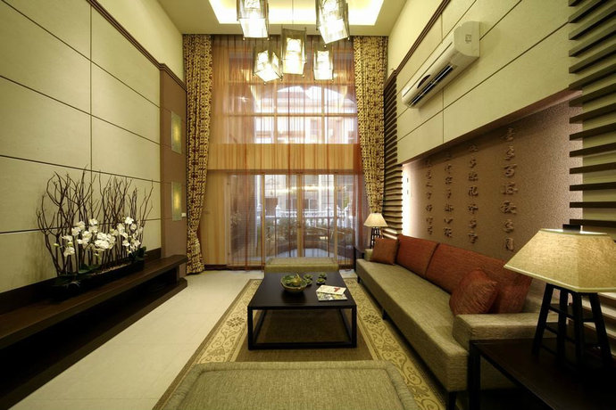 264平中式禅风别墅客厅设计装修效果图