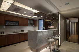 231平古典风格三室两厅厨房装修效果图