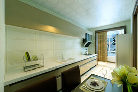 150平米简欧风格3室1厅厨房餐厅装修效果图
