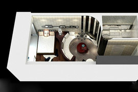 42平米一居室现代风格装修效果图2014图片