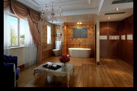 156平现代欧式别墅浴室装修效果图