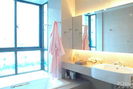 时尚东南亚风公寓卫浴间装修效果图