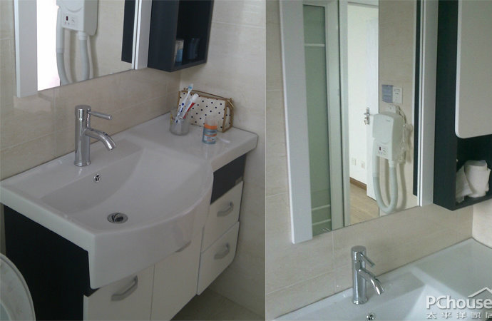 现代流行风格三居室卫浴间装修效果图