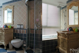 欧式优雅风格别墅卫浴间装修效果图