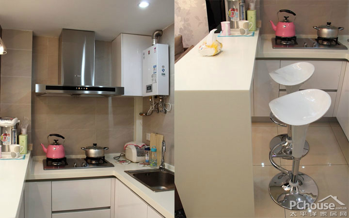 现代一室一厅小户型厨房装修效果图