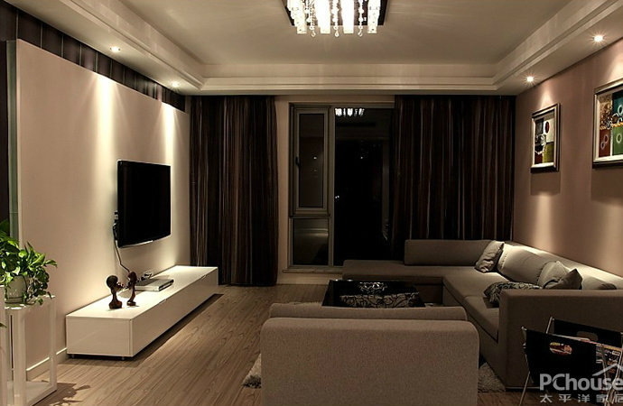 现代奢华公寓客厅装修效果图