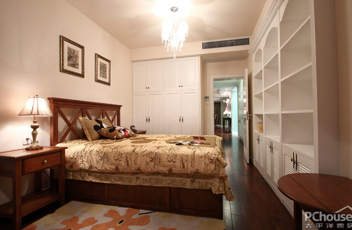 美式四房公寓卧室装修效果图2014图片