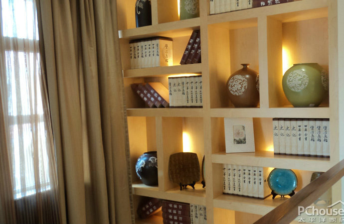 纳帕溪谷新中式复式书房装修效果图2014图片