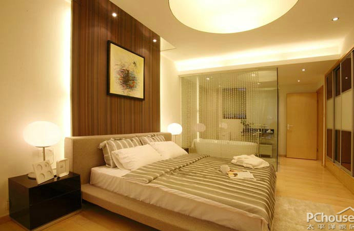 金色家园现代二居室卧室装修效果图