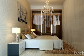 现代时尚二居室卧室装修效果图