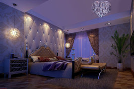欧式风格复式卧室装修效果图2014图片