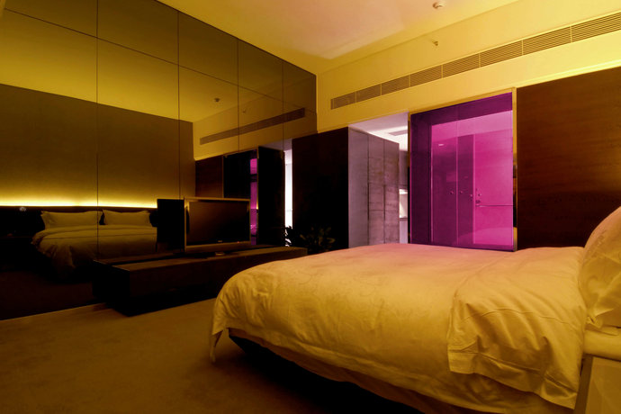 现代商务酒店套房卧室装修效果图2014图片