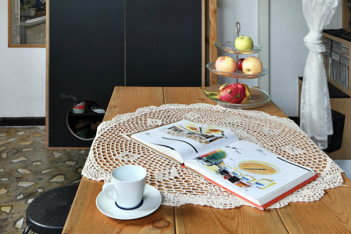 地中海田园风格小户型复式餐桌设计图赏