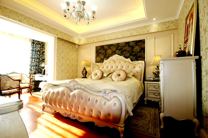 新古典欧式风格别墅卧室装修效果图