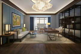 现代东南亚风格小户型客厅装修效果图