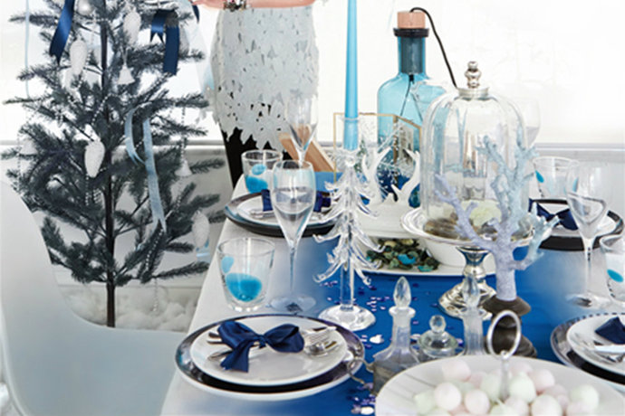 唯美浪漫风格蓝色餐桌设计图赏