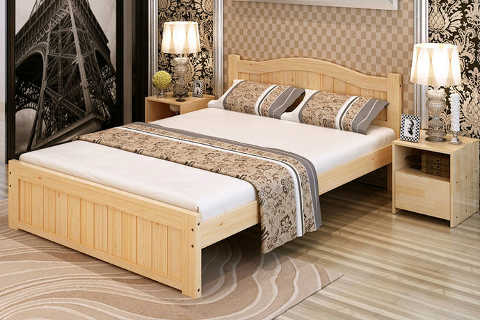 古典实木床卧室装饰效果图