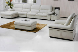 大户型现代简约风格客厅沙发摆设效果图