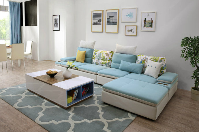 现代彩色客厅沙发装饰效果图