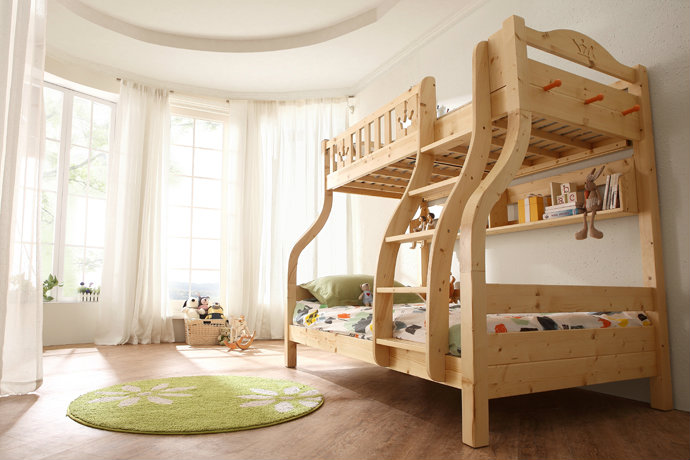 现代儿童房卧室床装修装饰效果图
