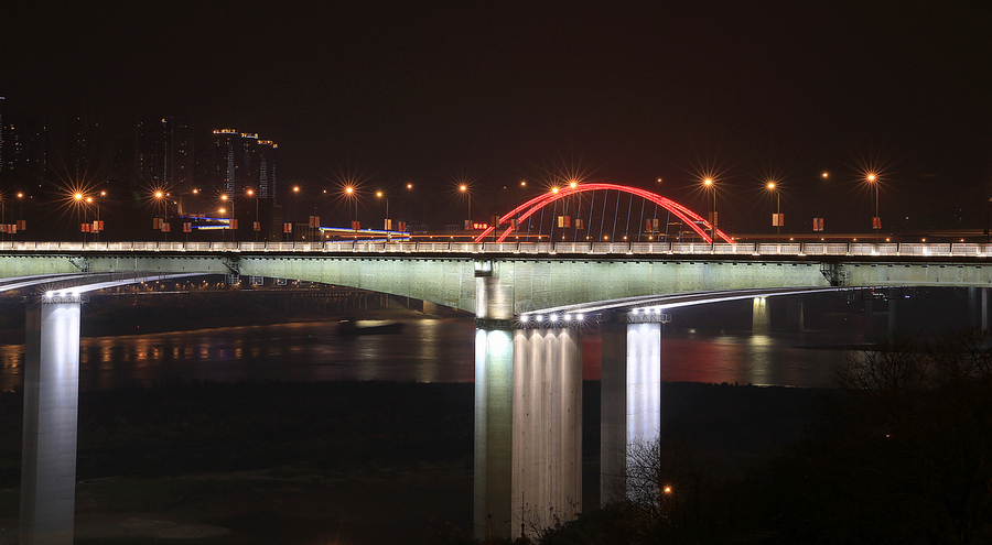 涪陵长江大桥夜景图片图片