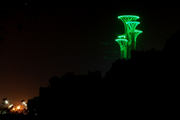 50-1.8D北京奥体中心观光塔、火炬的夜景拍摄练习。
