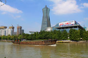 繁忙的京杭大运河--拍于杭州武林门