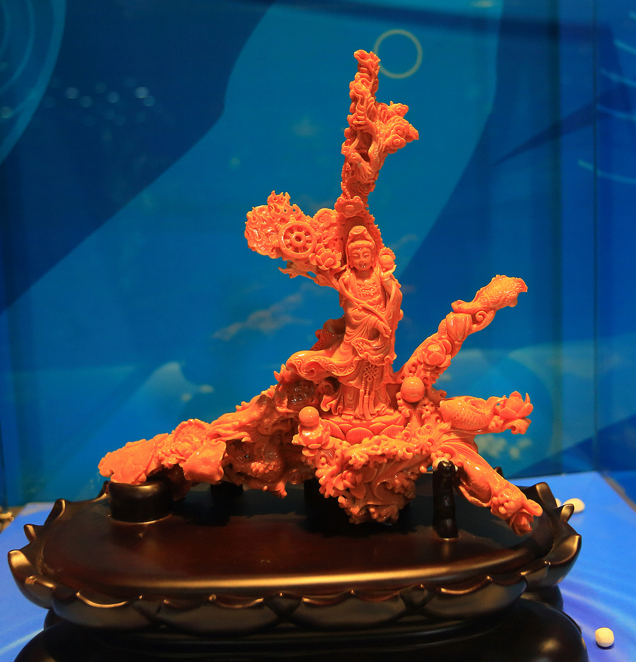 台湾行之红珊瑚工艺品欣赏1