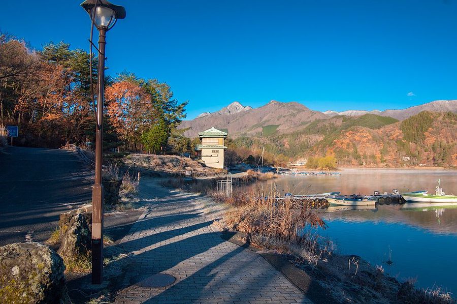 日本箱根河口湖清晨