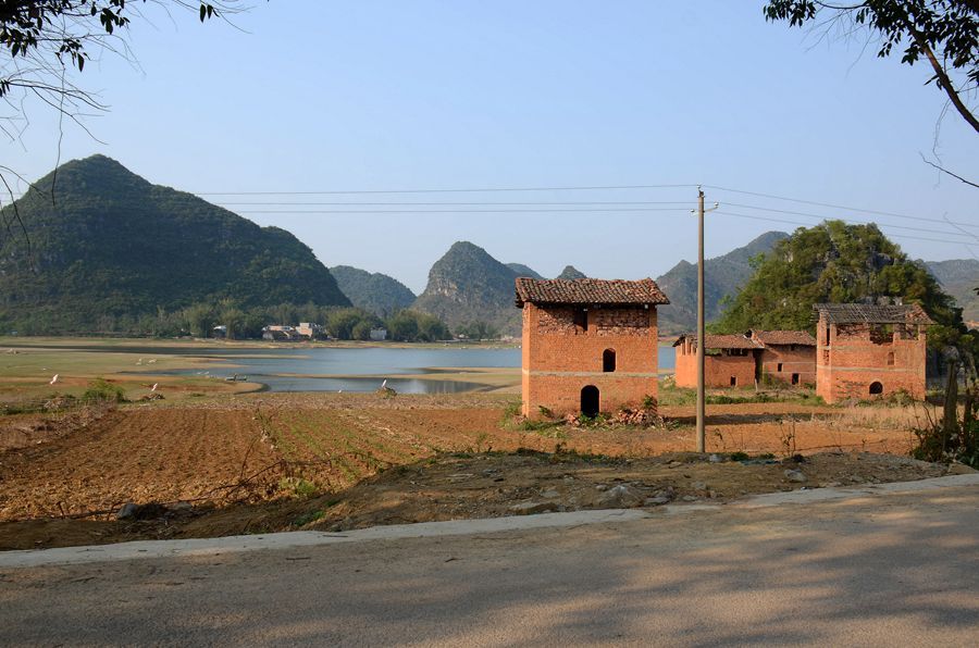 夕照渠阳湖