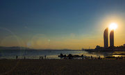 厦门白城海滩日落