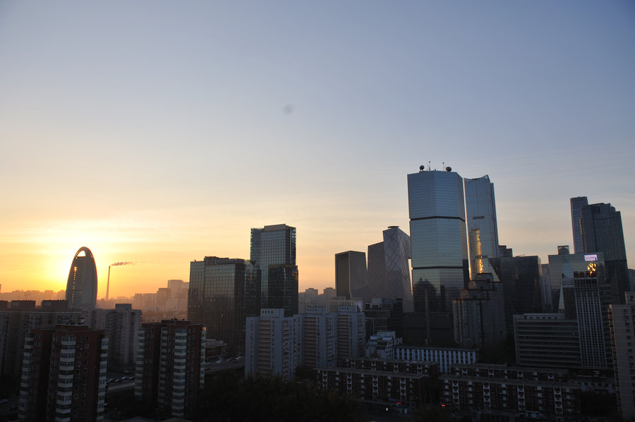 北京cbd晨景,夜景一組