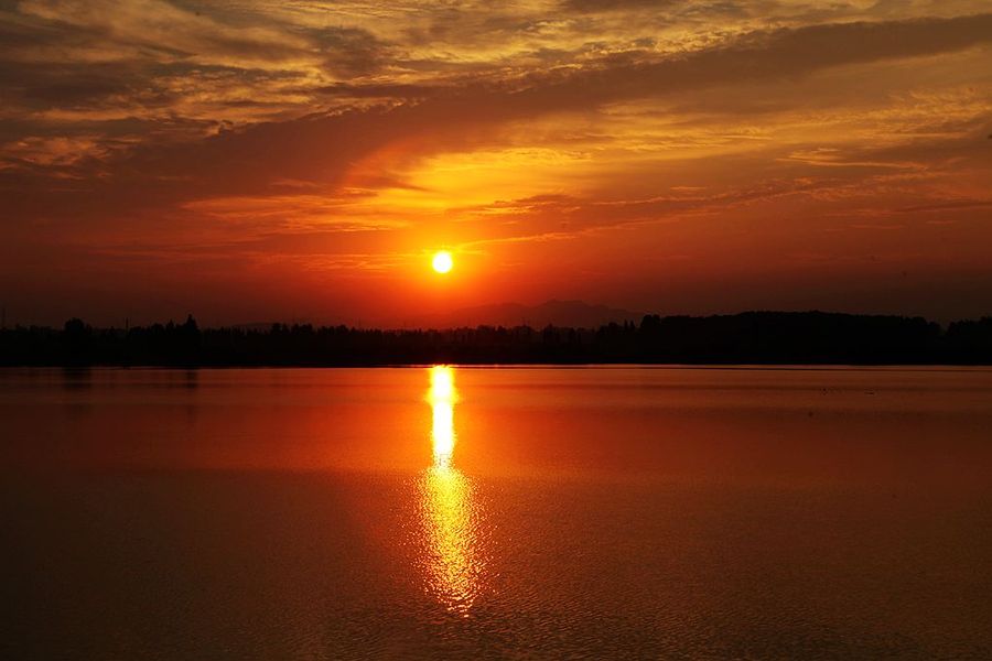 夕阳红 风景照片图片