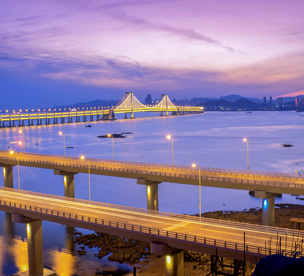 大连星海湾跨海大桥夜拍加20公里徒步|摄影|环境/建筑摄影|艺术人岚色 - 原创作品 - 站酷 (ZCOOL)
