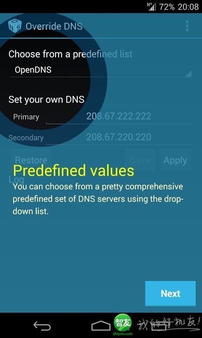 [实用工具] DNS修改利器:Override DNS(Andro
