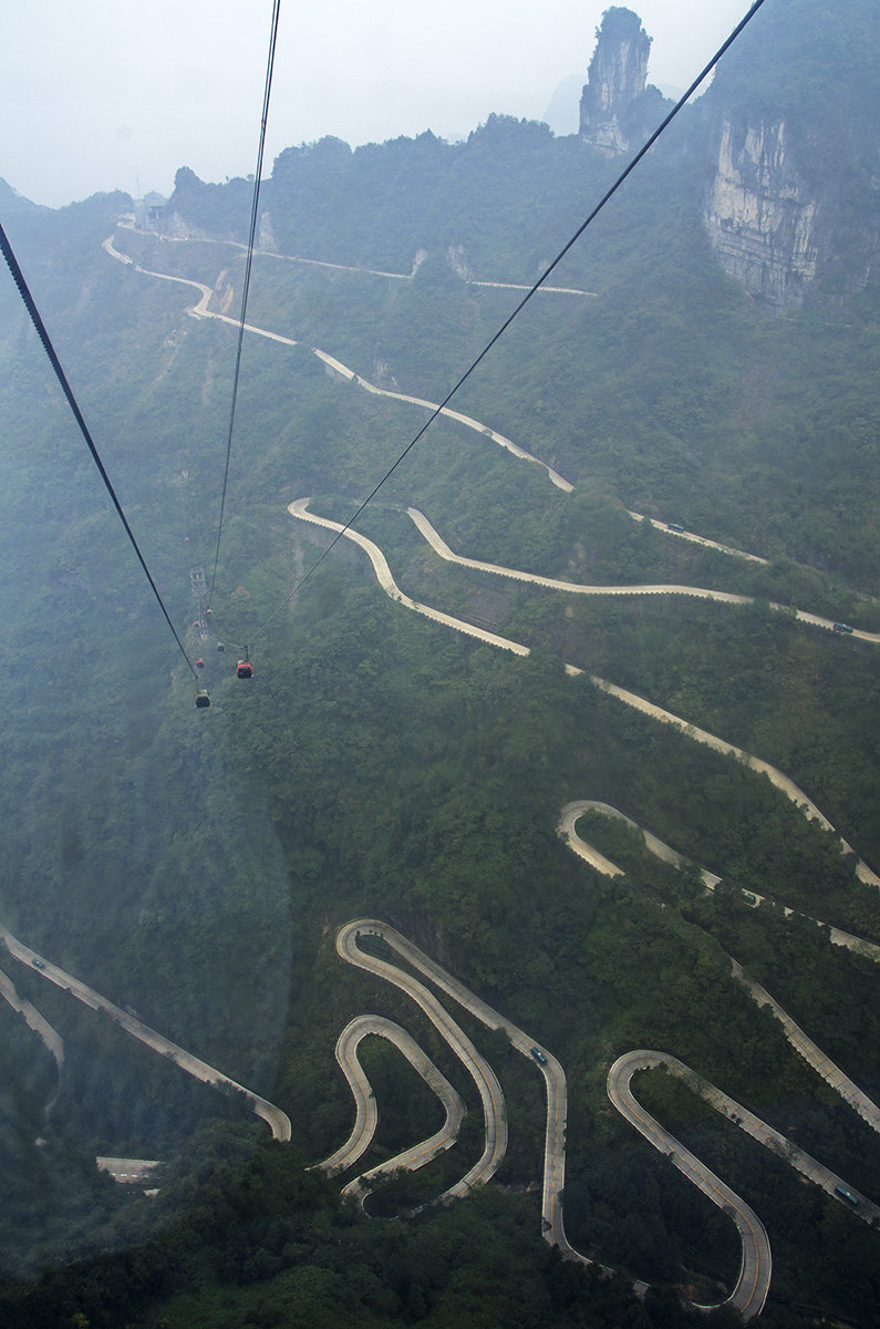 天门山九十九道弯图片图片