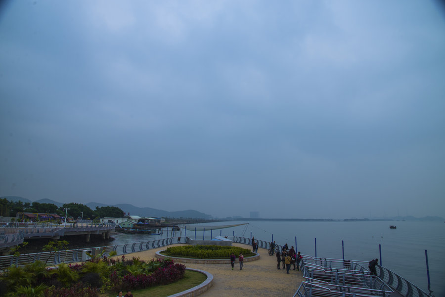 東莞暮色虎門大橋