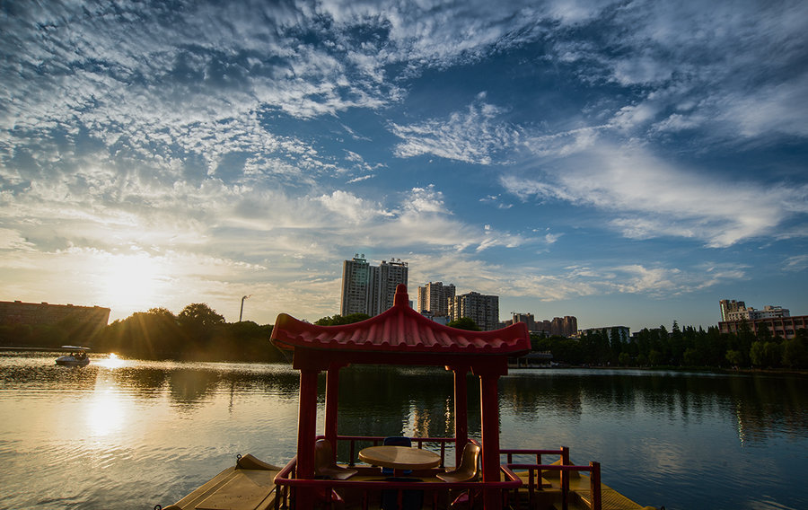 株洲神農公園的黃昏