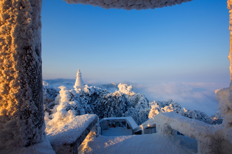 赞美庐山雪景图片