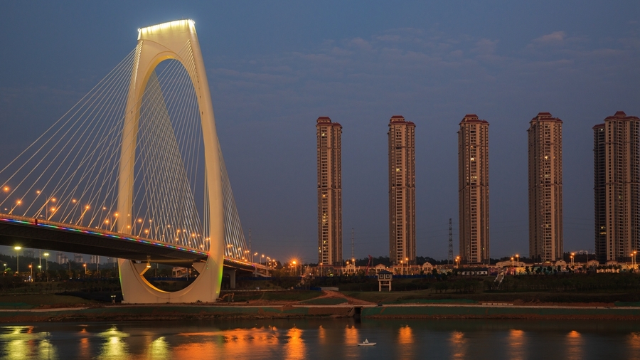 南宁青山大桥夜景图片图片