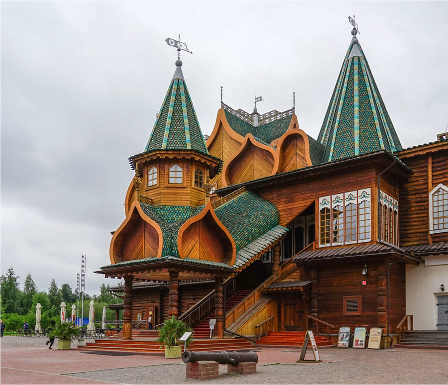 俄罗斯的木头房子图片