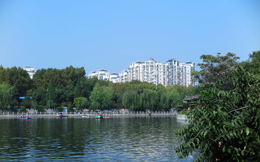 武汉三角湖湿地公园图片