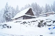 大雪中的世界文化遗产的合掌村【中】