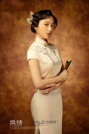 北京微绣旗袍写真