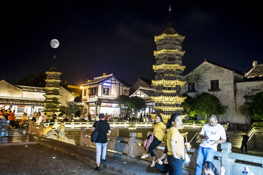 南翔古镇夜景图片